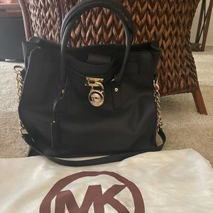 MK saffiano leather satchel